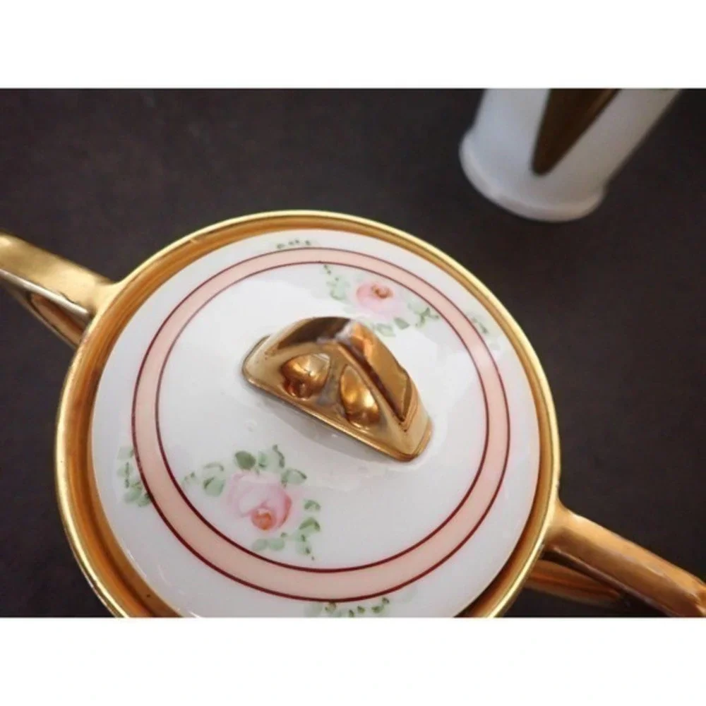 Favorite‎ Bavaria Stouffer C. Hutschenreuther Creamer and Sugar Set Pink Rose